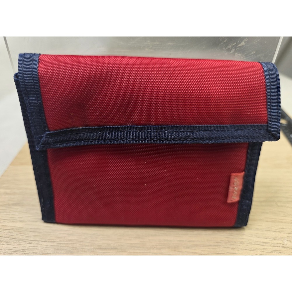 Vintage Levi's 1980s / '90s Red & Blue Bifold Wallet Hook & Loop Nylon